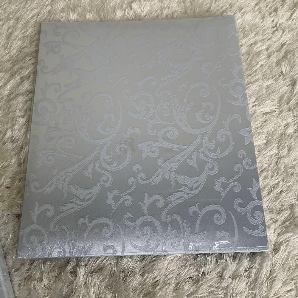 Silver Swirl Paisley Fabric Covered Scrapbook 8.5 x 11" NWOT